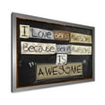 thumbnail image 2 of Designart 'I Love Being Awesome School Quotes' Rustic Framed Art Print, 2 of 4