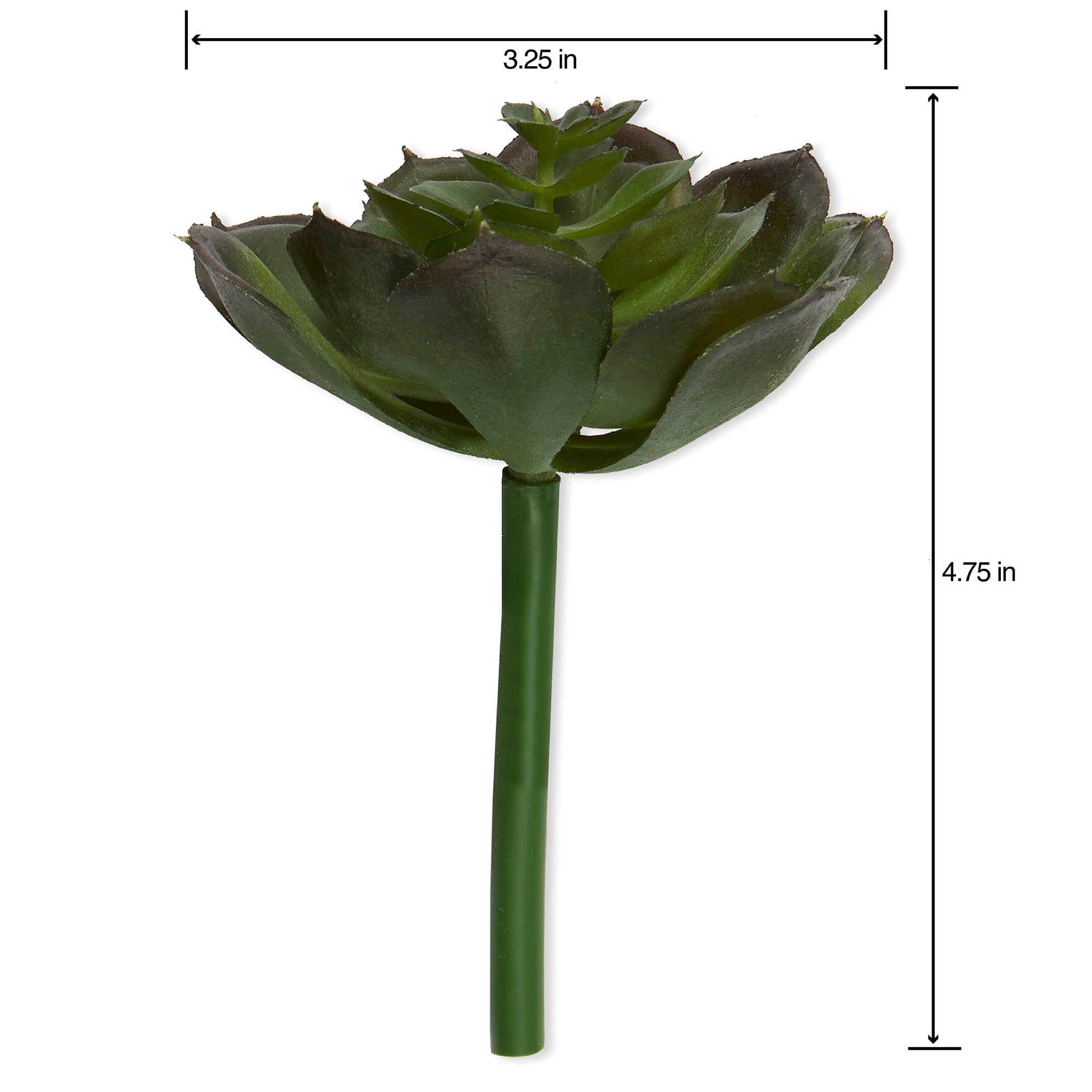 (2 pack) Mainstays Artificial Succulent Pick 3.25 inch x 4.75 inch Green Echeveria