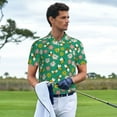 thumbnail image 6 of Balery Flying Bees Printed Men’s Short Sleeve Polo Shirt, Midweight Men's Shirt,Golf Polo shirts -X-Large, 6 of 9