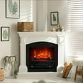 thumbnail image 3 of TURBRO Eternal Flame EF23-PB Electric Fireplace Logs, 23" Remote Control Fireplace Insert Log Heater, Realistic Pinewood Ember Bed, Thermostat, Timer, 1400W Black, 3 of 7