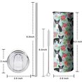 thumbnail image 5 of 20oz Boston Terriers and Flowers Skinny Tumblers Stainless Steel Tumbler with Lid and Straw,Vacuum Insulated Double Wall Travel Tumbler Cups with Cleaning Brush for Coffee,Tea, 5 of 6