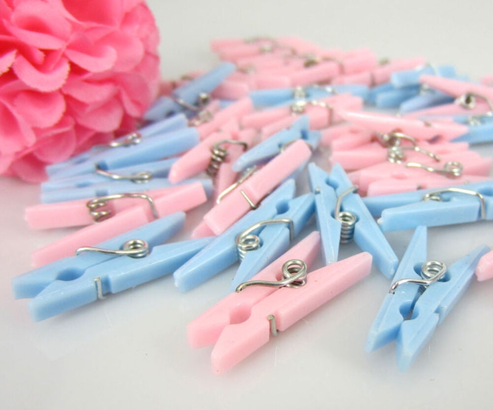 Baby Shower Pink Blue Mini Clothespins Gender Reveal Baby Shower Party