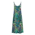thumbnail image 4 of Htigea Summer Maxi Dress for Women Tropical Print Sleeveless Spaghetti Strap V-Neck Sundress Casual Loose fit Beach Long Dresses 04#Multicolor,XL, 4 of 5