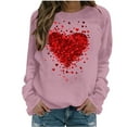 thumbnail image 1 of KIHOUT Chandail de Mode pour Femmes à Manches Longues, Décontracté, Imprimé de la Saint-Valentin, Col Rond, Chandail à Col Rond, Tunique, 1 of 5