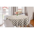 thumbnail image 1 of Floral Round Tablecloth, Top View of Repeating Aster Flowers Blooming, Circle Table Cloth Cover for Dining Room Kitchen Decor, 60", Pale Yellow Blue Violet, by Ambesonne, 1 of 2