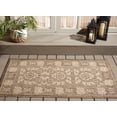 thumbnail image 2 of SAFAVIEH Courtyard Charlotte Floral Indoor/Outdoor Area Rug, 2'7" x 5', Coffee/Sand, 2 of 6