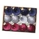 thumbnail image 5 of 12 piezas de adornos colgantes navideños, adornos decorativos colgantes de terciopelo Azul marino gris rojo, 5 of 9