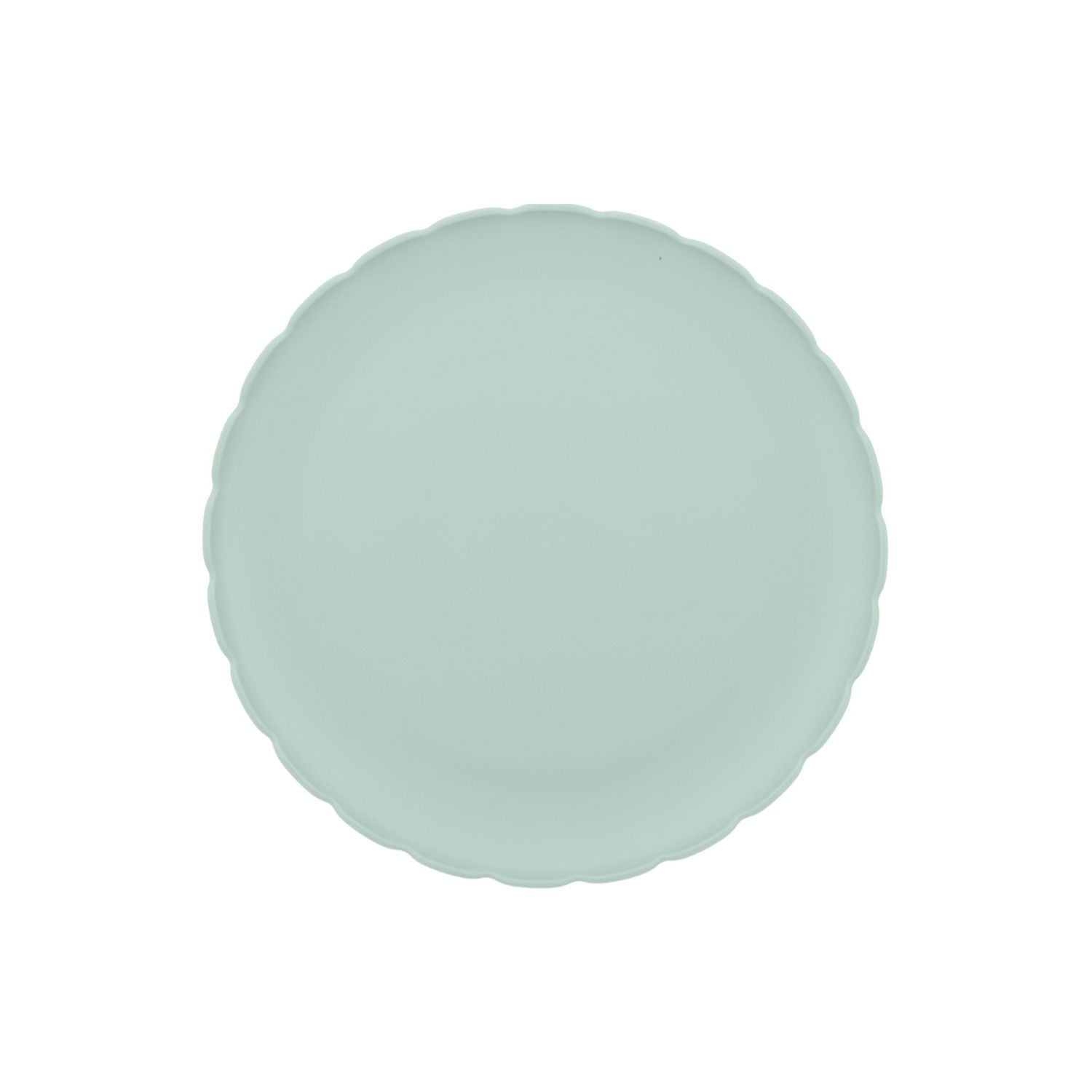 Assiette ronde festonnée en polypropylène Mainstays, Menthe
