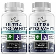 (2 Pack) Ultra Keto White - Supplement for Weight Loss - Energy & Focus Boosting Dietary Supplements for Weight Management & Metabolism - Advanced Fat Burn Raspberry Ketones Pills - 120 Capsules
