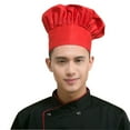 thumbnail image 4 of Ferencaa Mushroom Style Kitchen Restaurant Hat Chef Cook (Red), 4 of 6