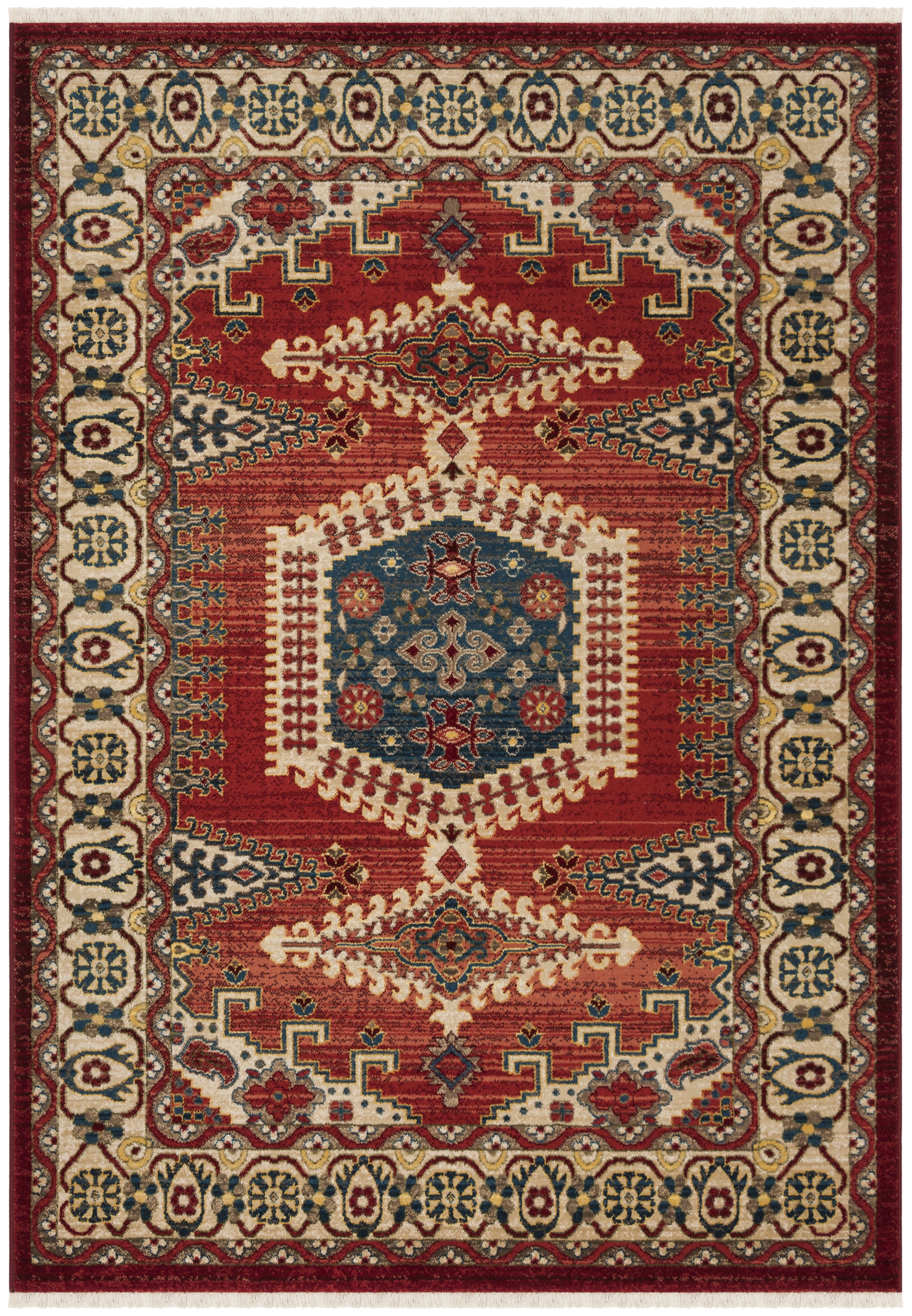 SAFAVIEH Kashan Pemala Oriental Area Rug, Red/Ivory, 5'1" x 7'5"
