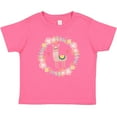 thumbnail image 3 of Inktastic Llama Rose Flower Wreath Girls Baby T-Shirt, 3 of 5