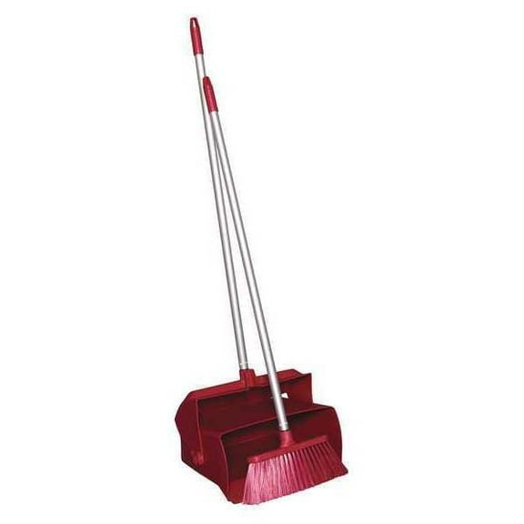 Remco Lobby Dust Pan and Broom Set,Red 62504