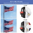 thumbnail image 4 of Yescom EZ GO 25ft Eagle Topper Telescopic Flag Pole Kit Solar Light Outside 3x5' US Flag Ball Top, Black, 4 of 8