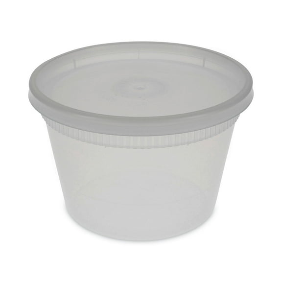 Pactiv Newspring DELItainer Microwavable Container, 16 oz, 2 x 2 x 2, Clear, Plastic, 240/Carton