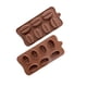 thumbnail image 4 of Molde de cubitos de hielo Wosthever bandeja de silicona para repostería color chocolate, 4 of 6