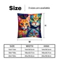 thumbnail image 5 of Cat Decorative Pillows Covers with Unique Patterns for Bed, Home Decor - Set of 2 Pillow Inserts - Available in 16x16, 18x18, 20x20 Inches for Various Occasions, 5 of 6