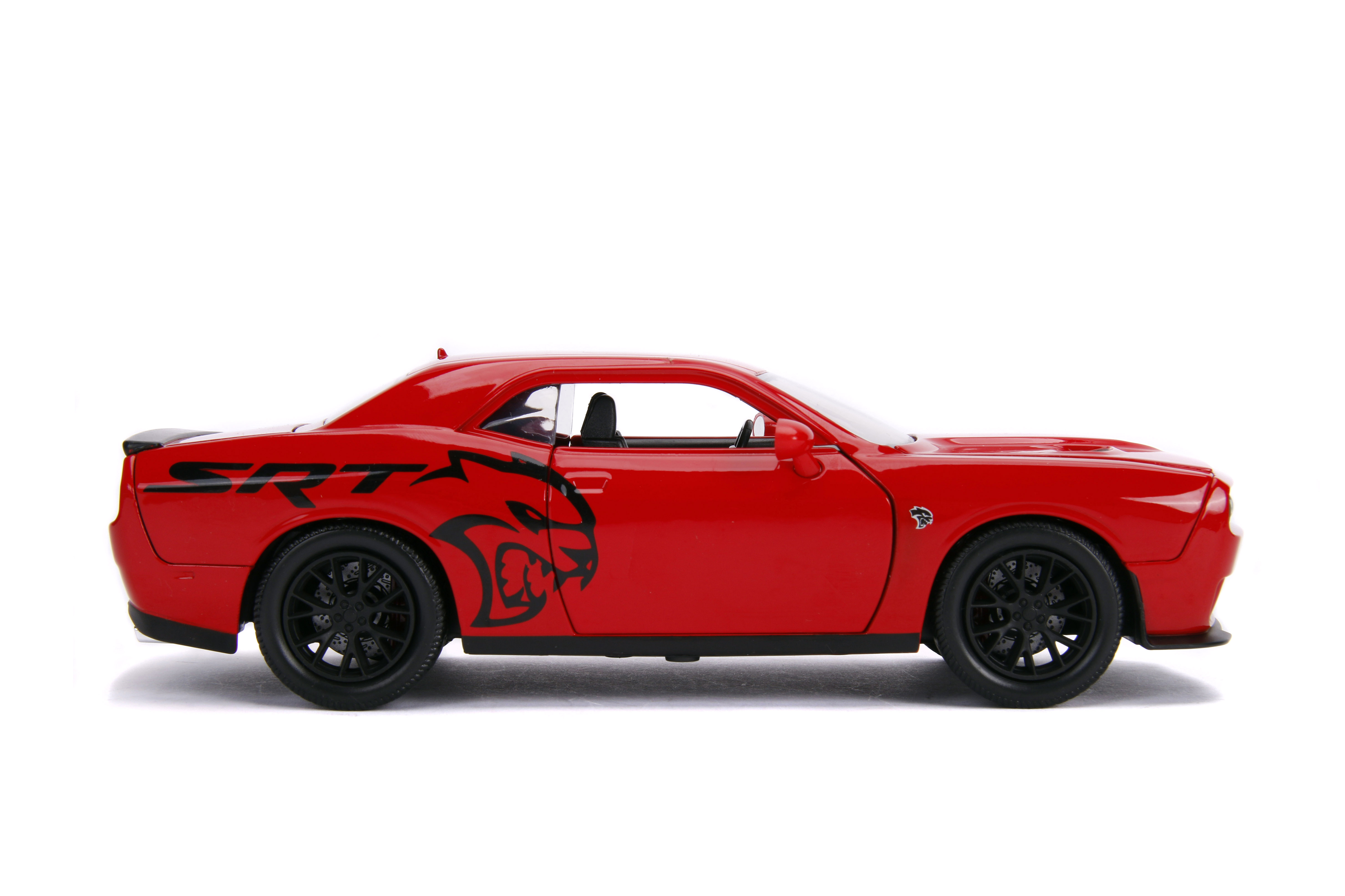 Jada Toys Big Time Muscle 1:24 Scale 2015 Dodge Challenger SRT Hellcat Die Cast Vehicle in Red(Selections May Vary)