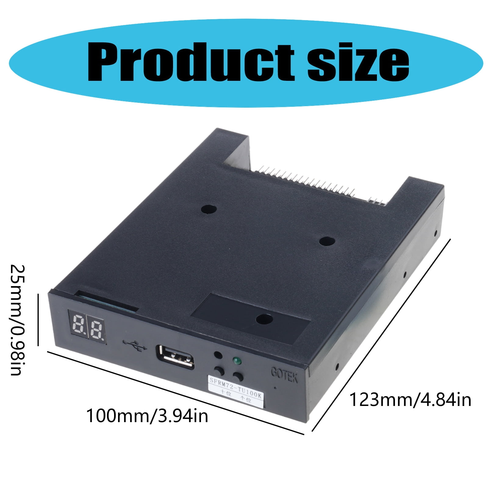 3.5" USB Internal Floppy Disk Drive Portable 720KB FDD for Embroidery Machines No for Extra Driver Required Plug and for