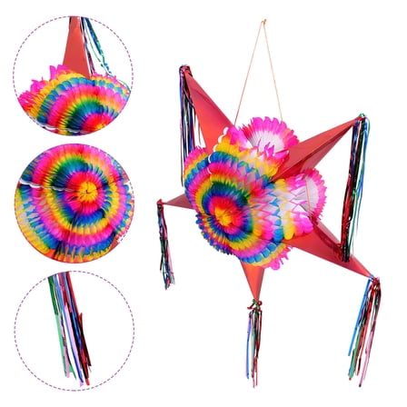 Masteelf Multi Color Foldable Star Pinata Decoration Made of Paper for Adding Joyful Atmosphere to Parties