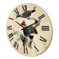thumbnail image 3 of Designart 'Ancient Birds In The Wild VI' Traditional Wood Wall Clock, 3 of 5