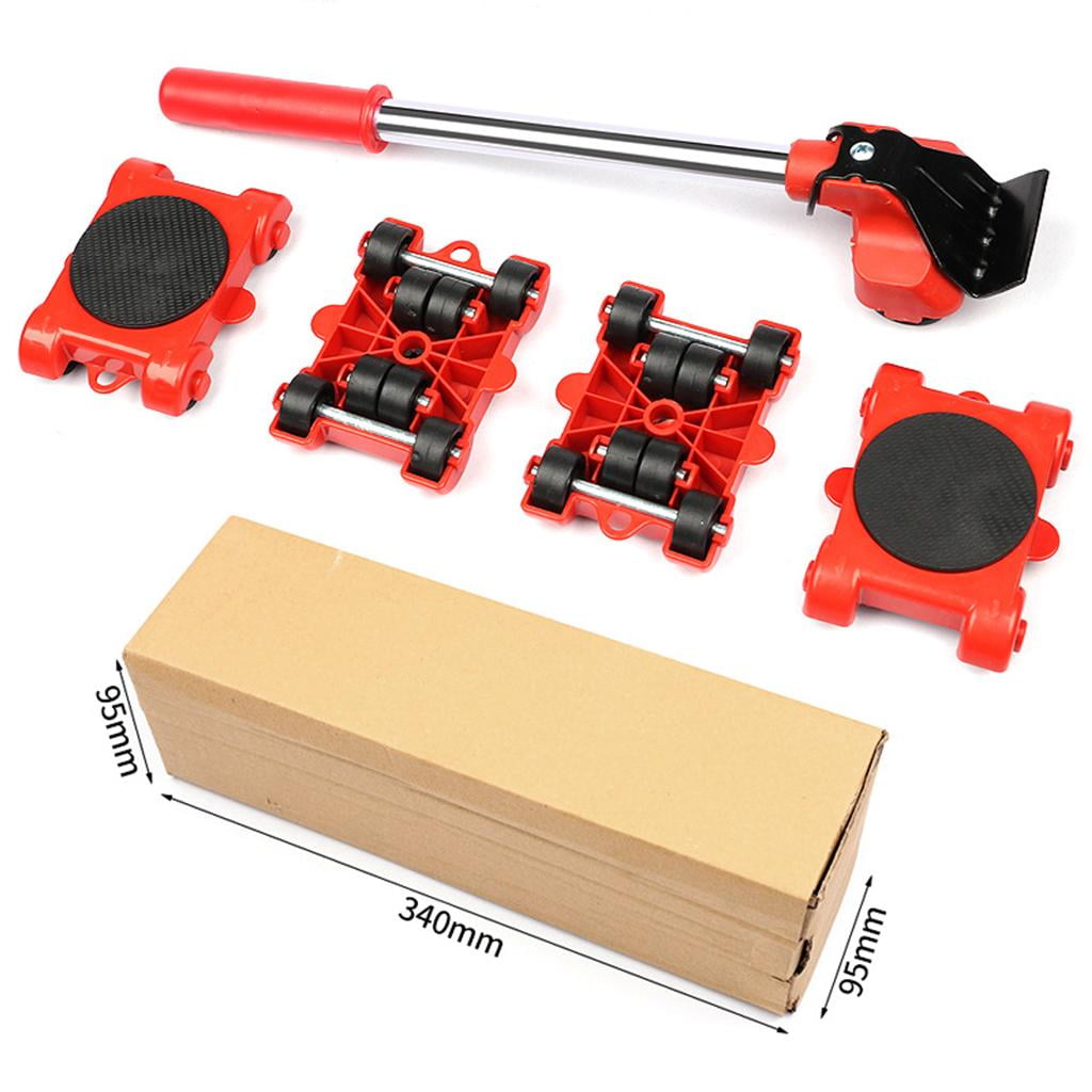 Fzaqwen Furniture Mover Tool Set Heavy Stuffs Transport Lifter Wheeled Mover Roller with 5Pcs