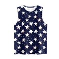 thumbnail image 4 of WZXFASHION Haut Imprimé Été Gilet pour Femme 2025 Décontracté Col Rond Gilet Économies d'Été Liquidation T-shirt à Manches Courtes pour Femme, 4 of 4