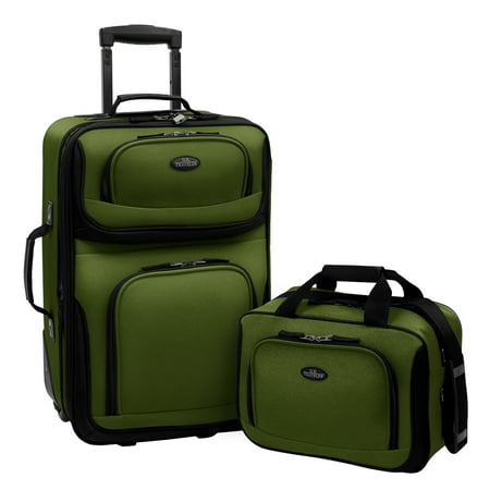 U.S. Traveler Rio 2-Piece Carry-On Luggage Set (Best Small Luggage Bag)
