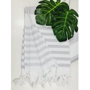 One sided Terry Towel - Sand free beach and Bath towel- Gray