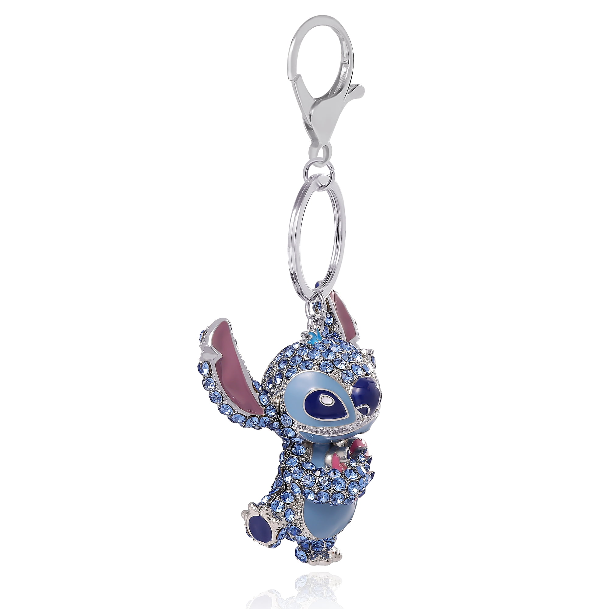 Disney Stitch Crystal Pavé Bag Charm Keychain – Officially Licensed