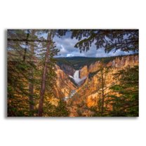 Epic Art 'Artist Point Afternoon - Yellowstone National Park' by Darren White, Acrylic Glass Wall Art, 16"x12"