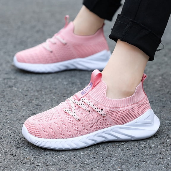 Sneakers for Girls Kids Shoes Comfortable Girls Tennis Shoes Easy Hook & Loop Non Slip Kids Running Shoes Wide Toe Box Back To School Casual Shoes Kids Footwear for Active Girls