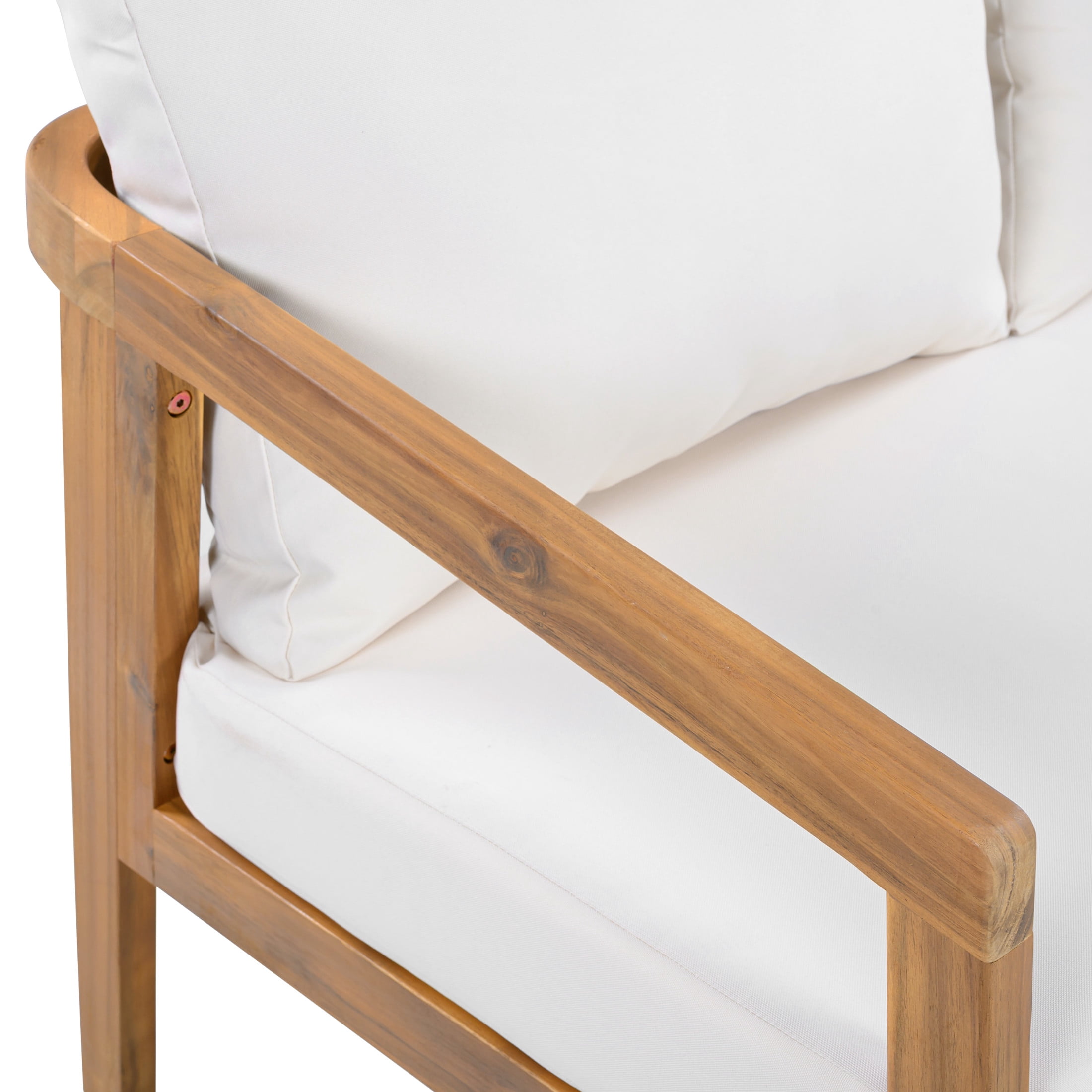 Christopher Knight Home 4-Piece Outdoor Chat Set, 5 Seats, Natural