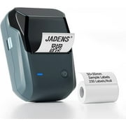 JADENS Label Maker, 2 inch Portable Bluetooth Label Printer for Home School Office Organization, with 1 Pack Label