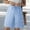 *Light Blue, variant on ClodeEU Women's Elastic Waist Knee Length Shorts with Button,Casual Bermuda Pants Khaki,Womens Plus L
