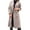 Khaki M, variant on Women's Woolen Coat Autumn Winter Double-breasted Lapel Overcoat Loose-fit Solid Color Warm Long Coat for Office Daily Wear