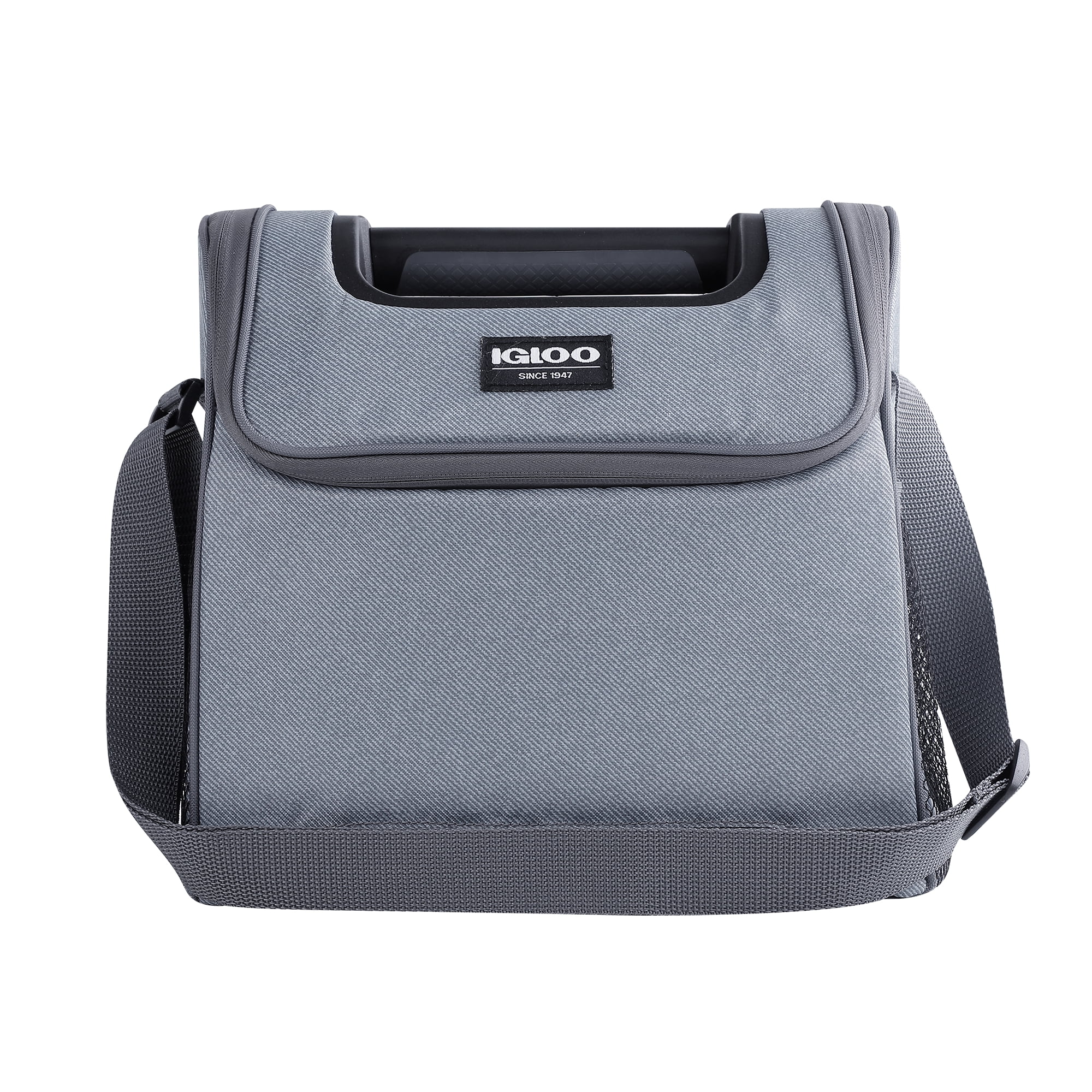 Igloo 18 Can Capacity Laguna Gripper Soft Sided Cooler, Gray Twill with Ibiza Blue