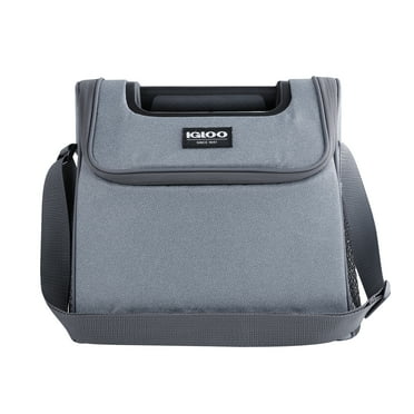 Igloo 18 Can Capacity Laguna Gripper Soft Sided Cooler, Gray Twill with Ibiza Blue
