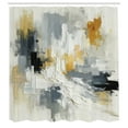 thumbnail image 4 of Ambesonne Black and White Shower Curtain, Abstract Details, 69"Wx75"L, Blue Grey Amber Coconut, 4 of 4