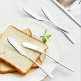 thumbnail image 2 of Juego de cuchillos esparcidores de queso, cuchillo de mantequilla de acero inoxidable de 4 piezas, pequeño sándwich, condimento, mermelada, pan, crema, cuchillos para canapé, espátula, 2 of 7