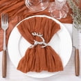 thumbnail image 4 of Holzlrgus Cheesecloth Napkins Bulk 21"x21" Set of 6 Cotton Dinner Napkins Rustic Linen Table Napkins for Wedding Party Baby Shower Terracotta, 4 of 5