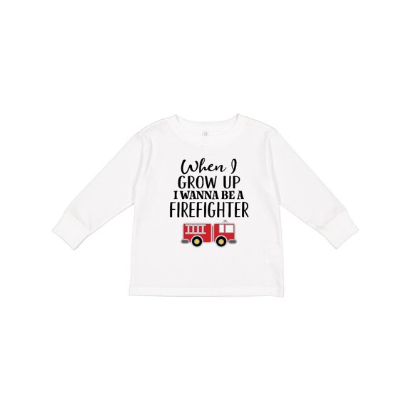 Inktastic Future Firefighter Kids Fireman Boys Long Sleeve Toddler T-Shirt