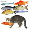 thumbnail image 5 of BadPiggies Simulation Fish Plush Doll With Catnip, Realistic Soft Fish Shape Toy for Cat Kitten Flop Chew Bite Kick 11.8" (Saury), 5 of 7