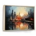 thumbnail image 2 of Designart "Modern City Skyline II" Sky Floater Framed Canvas Wall Art, 2 of 5
