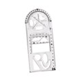 thumbnail image 4 of Geometric Ruler Craft Drawing Rulers Portable Drawing Template Ruler Mathematics Learning Template for Woodworking Writing Office Supplies Style C, 4 of 8