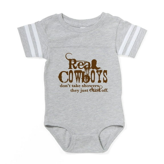 CafePress - Real Cowboys - Cute Infant Baby Football Bodysuit