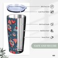 thumbnail image 5 of KLL Gnome Love USA Stainless Steel Vacuum Insulated Coffee Cup 20 oz Lids and Straws,Insulated Travel Mug Water Cup with Leak-Proof Straw Lid & Flip Lid, 5 of 8