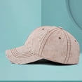 thumbnail image 4 of Unisex Distressed Vintage Washed Baseball Cap Classic Retro Washable Cotton Plain Ball Caps Adjustable Golf Dad Hats Brown, 4 of 5