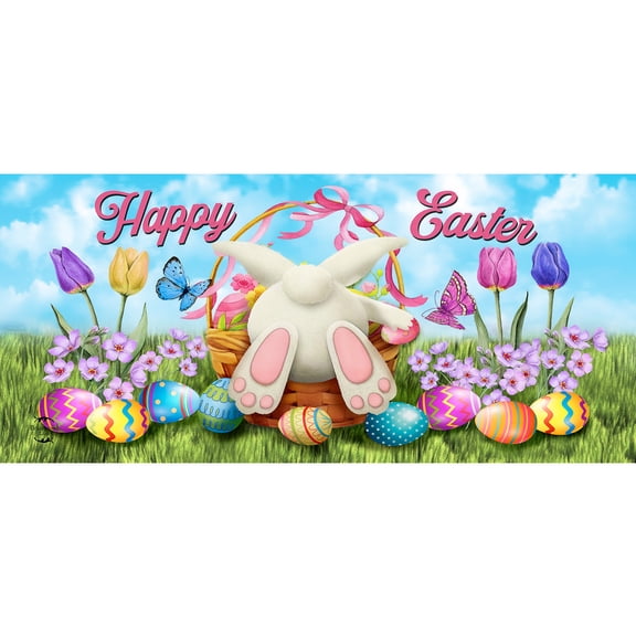 Briarwood Lane Easter Egg Hunt Holiday Mini Mat 22x10 Indoor Outdoor For Easter Doormat