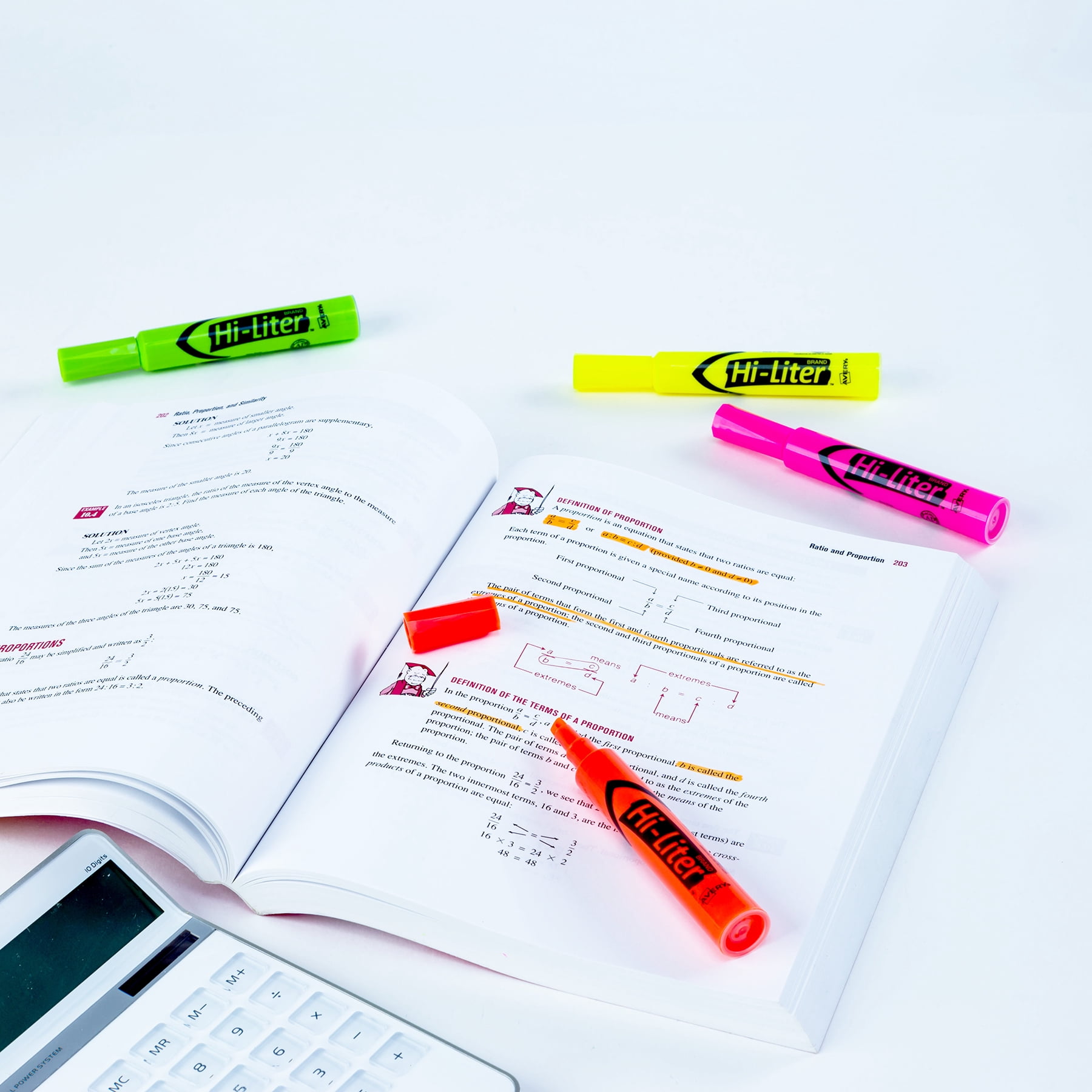 Avery Hi-Liter Desk-Style Highlighters, Assorted Colors, Smear Safe, Nontoxic, 4 Per Pack, 4 Packs
